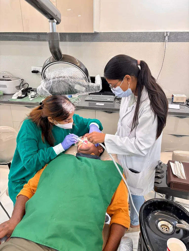 The clinical team at work at Vital Dental Care, Dehradun