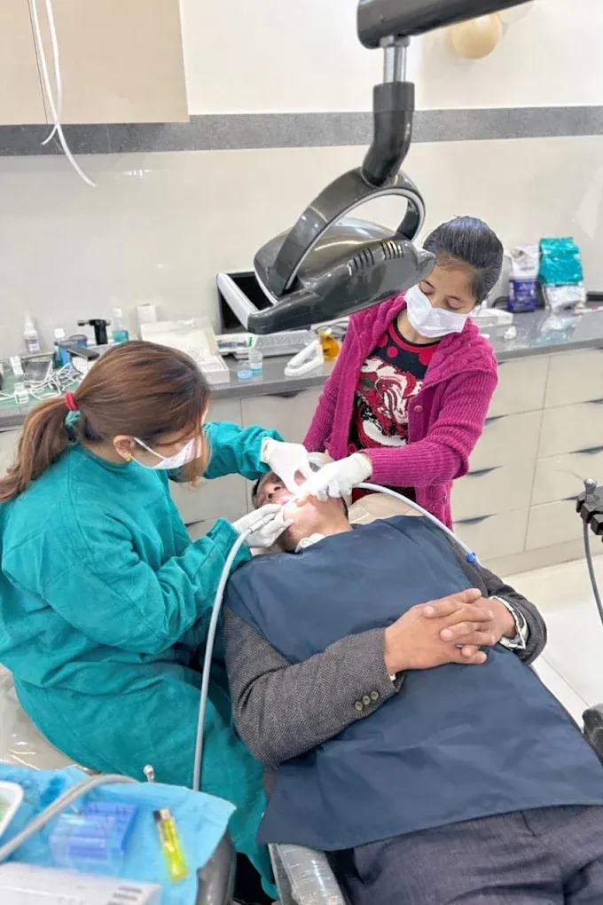 Root canal treatment being carried out at Vital Dental Care, Dehradun
