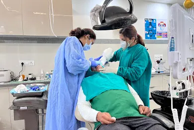 Dr. Pragati Singh treating a patient